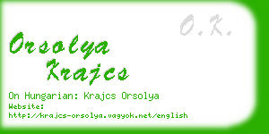 orsolya krajcs business card